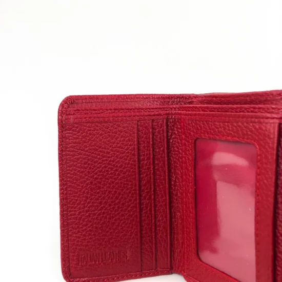 Червено портмоне естествена кожа Wild 30005RD /