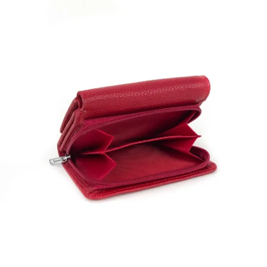 Червено портмоне естествена кожа Wild 30005RD /