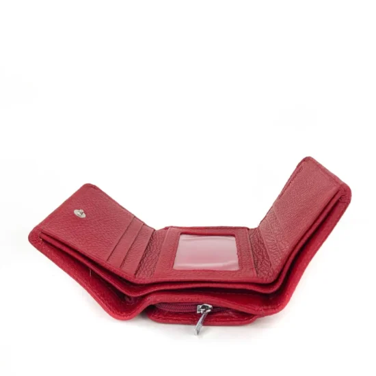 Червено портмоне естествена кожа Wild 30005RD /