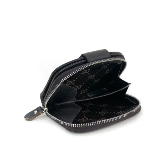 Alternative view of Тъмно кафяво портмоне естествена кожа Polaris 30009DW