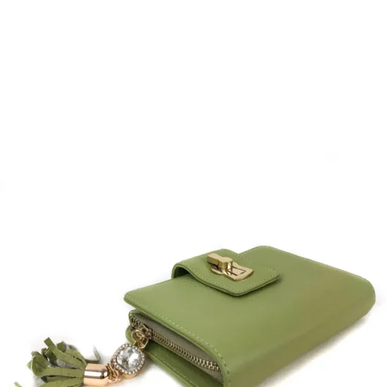 Зелено портмоне естествена кожа Mainard 25-0107-GR /