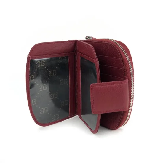 Червено портмоне естествена кожа Polaris 30009RD /