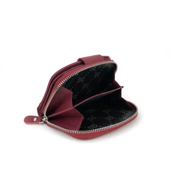 Червено портмоне естествена кожа Polaris 30009RD /