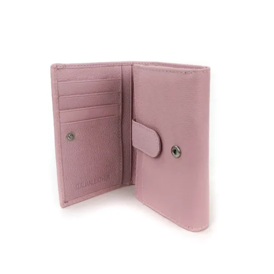 Розово портмоне естествена кожа Addax 30001PK /