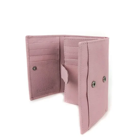 Розово портмоне естествена кожа Addax 30001PK /