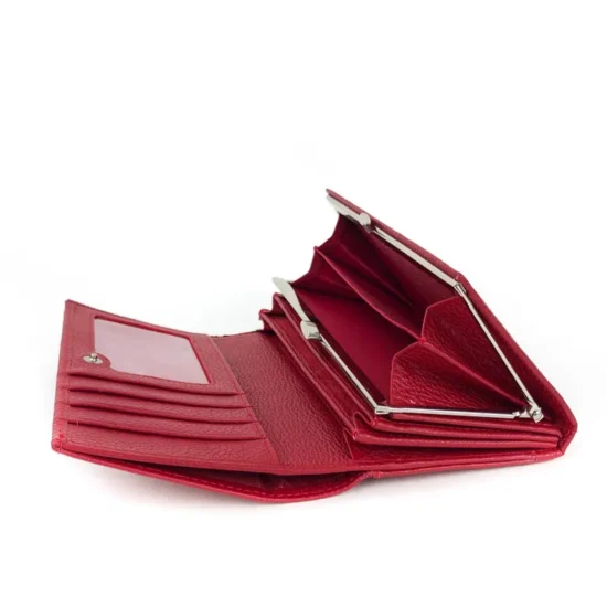 Червен портфейл естествена кожа Cheetah 30002RD /