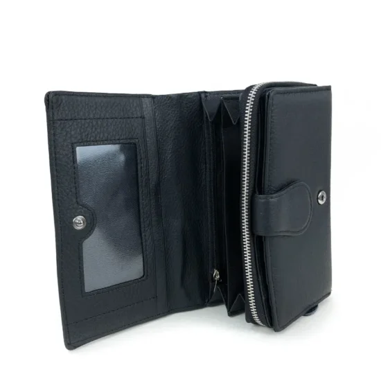 Черен портфейл естествена кожа Scorpion 30004BL /