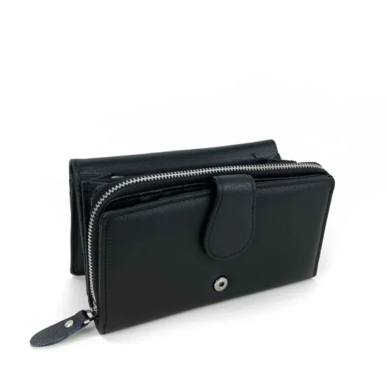 Черен портфейл естествена кожа Scorpion 30004BL /