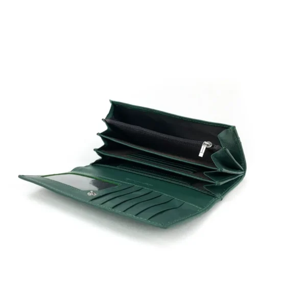 Alternative view of Зелен портфейл естествена кожа Hyena 30006GR