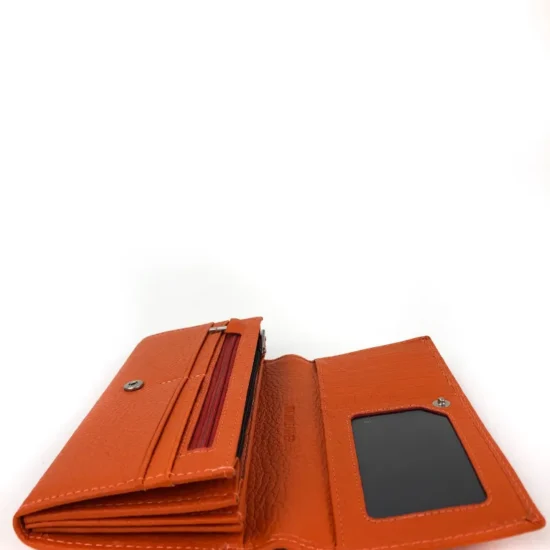 Оранжев портфейл естествена кожа Hyena 30006AR /
