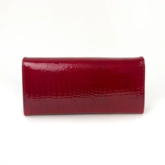 Червен портфейл естествена кожа Cobra 30008RD лак /