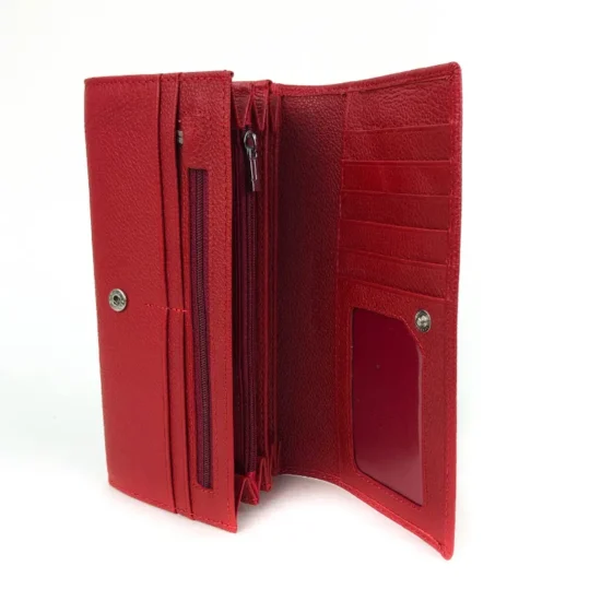 Червен портфейл естествена кожа Hyena 30006RD /