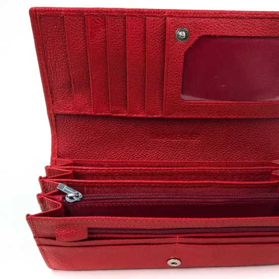 Червен портфейл естествена кожа Hyena 30006RD /