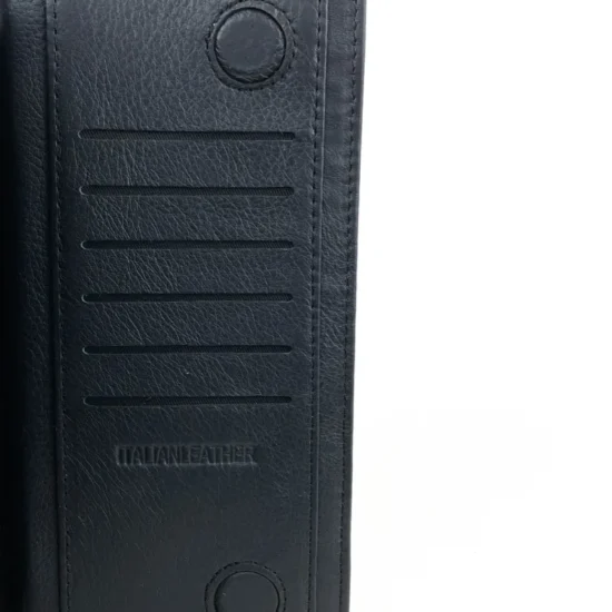 Черен портфейл естествена кожа Eagle 30007BL с дръжка за китка /