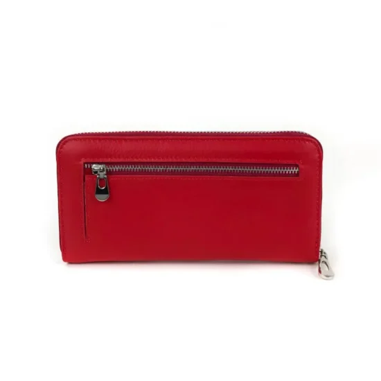Портмоне естествена кожа с дръжка за ръка Darko в червен цвят 30023RD /