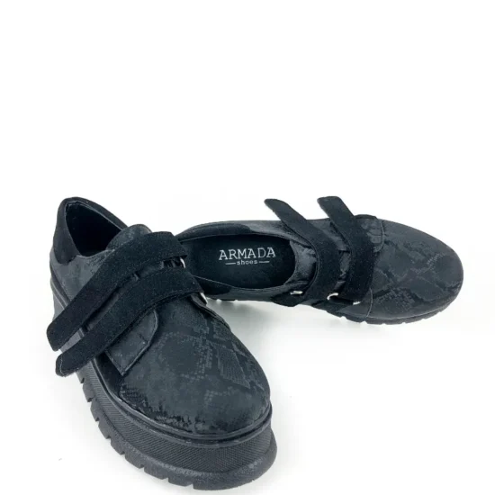 Обувки на платформа с велкро закопчаване /