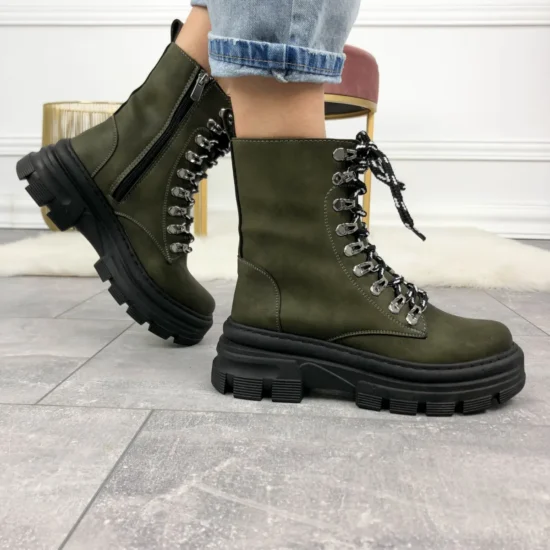 Alternative view of Дамски зелени кубинки с връзки Hasselt 10068GR