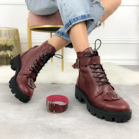 Alternative view of Червени боти с висока подметка Fortaleza 10078RD