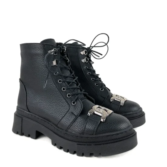 Черни дамски кубинки с грайфер Salvador 10076BL /