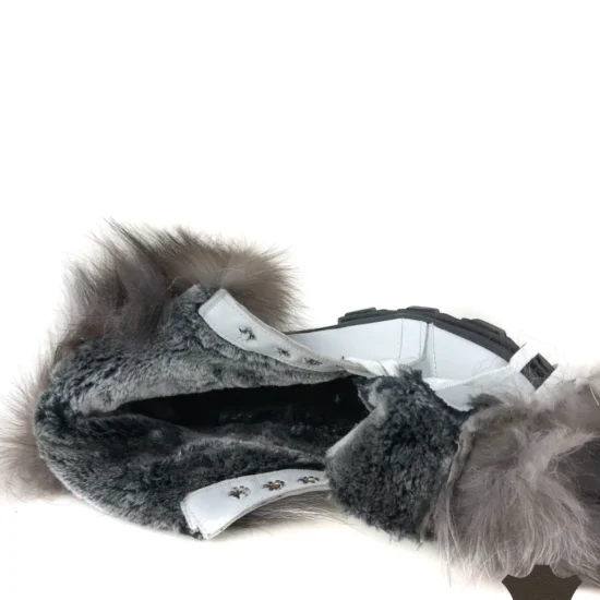 Дамски боти естествена кожа с естествен косъм Rio 10075WH /