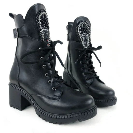 Черни дамски боти с декорация Аrraz 10111BL /