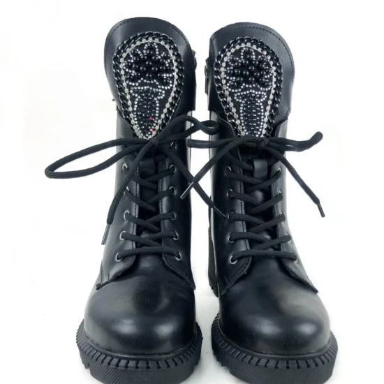 Черни дамски боти с декорация Аrraz 10111BL /