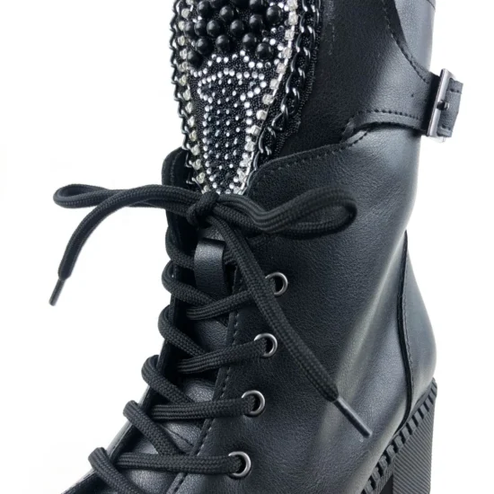 Черни дамски боти с декорация Аrraz 10111BL /