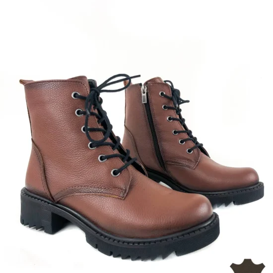 Кафяви боти естествена кожа Diadema 10093NW /