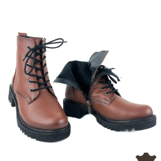 Кафяви боти естествена кожа Diadema 10093NW /