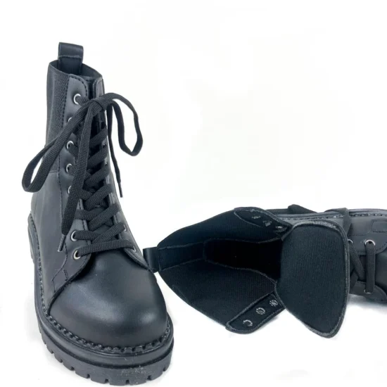 Ежедневни черни боти от еко кожа Limeira 10098BL /