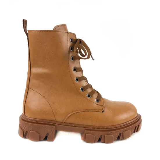 Ежедневни кафяви боти от еко кожа Palmas 10096NW /