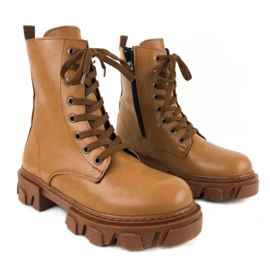 Alternative view of Ежедневни кафяви боти от еко кожа Palmas 10096NW