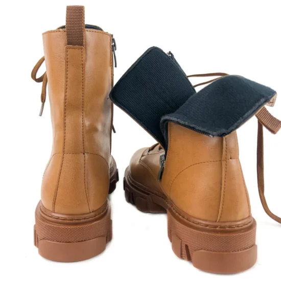 Ежедневни кафяви боти от еко кожа Palmas 10096NW /