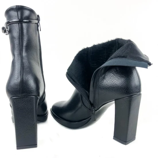 Елегантни черни боти на висок ток Londrina 10089BL /