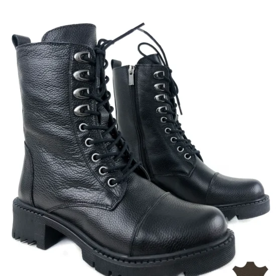 Черни боти естествена кожа Diadema 10093BL /