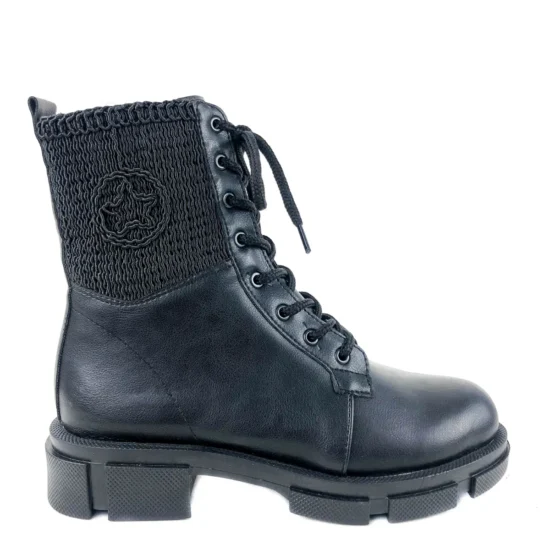 Ежедневни черни боти с връзки Vista 10090BL /