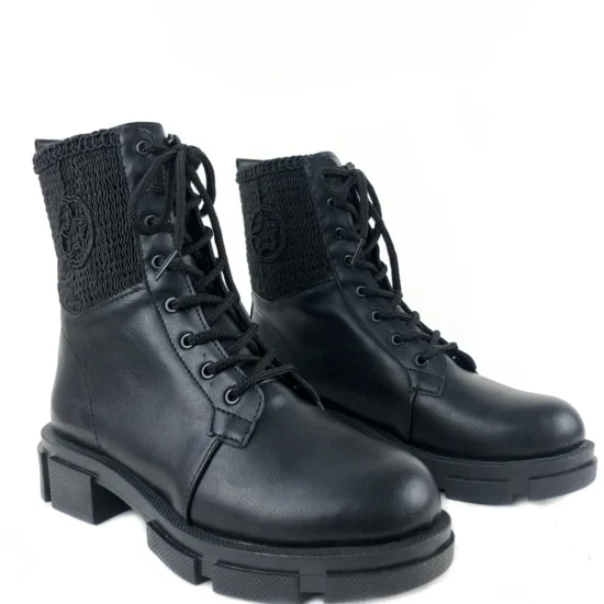 Ежедневни черни боти с връзки Vista 10090BL /