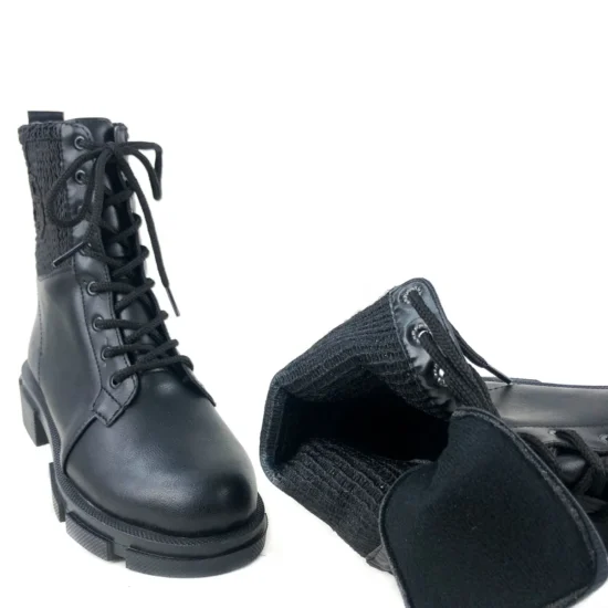 Ежедневни черни боти с връзки Vista 10090BL /