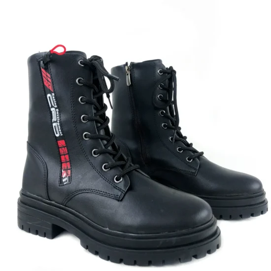 Дамски черни боти с ниска подметка Massaro 10099BL /