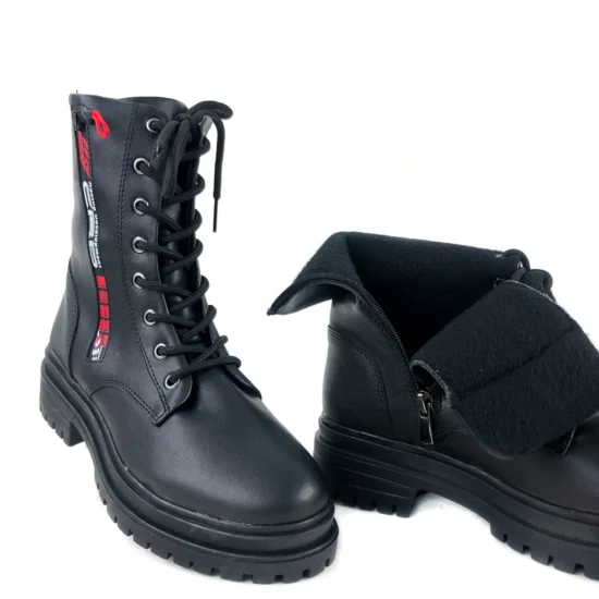 Дамски черни боти с ниска подметка Massaro 10099BL /