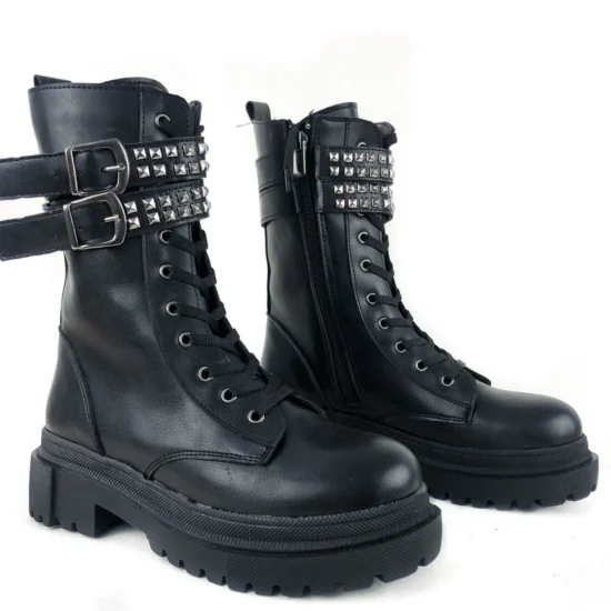 Черни дамски кубинки с топла подплата Colombo 10101BL /