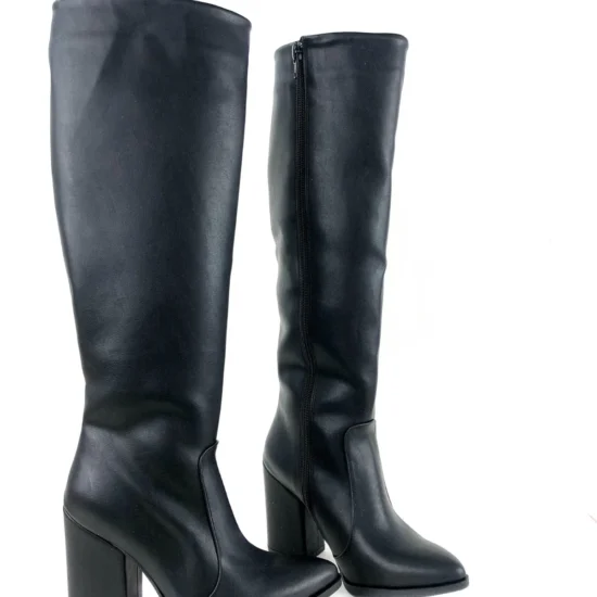 Елегантни ботуши на ток Samara в черен цвят 10105BL /