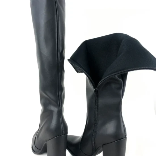 Елегантни ботуши на ток Samara в черен цвят 10105BL /