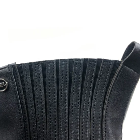 Alternative view of Черни боти на ток с ластик Claros 10092BL