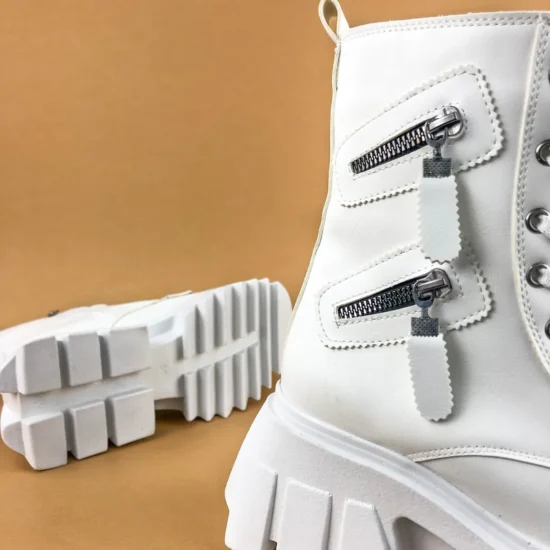 Модерни бели боти с висока платформа Cabo 10103WH /