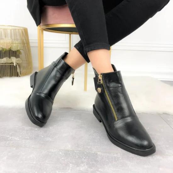 Alternative view of Елегантни равни боти с топла подплата Suzano 10110BL