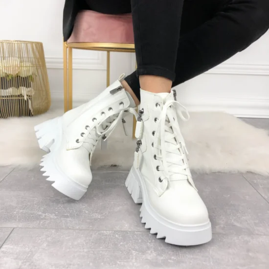 Alternative view of Модерни бели боти с висока платформа Cabo 10103WH