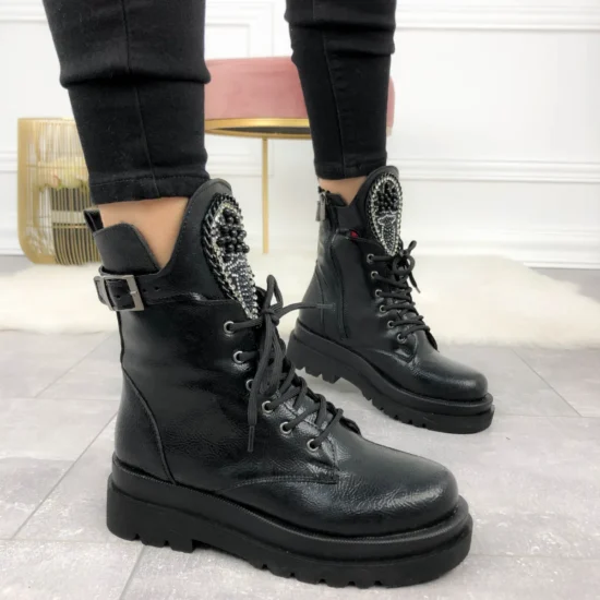 Alternative view of Черни дамски кубинки с декорация Ferraz 10108BL