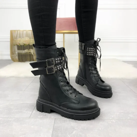 Alternative view of Черни дамски кубинки с топла подплата Colombo 10101BL