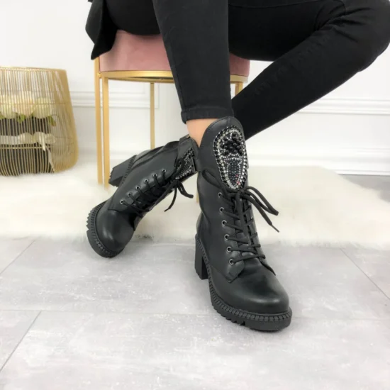 Alternative view of Черни дамски боти с декорация Аrraz 10111BL